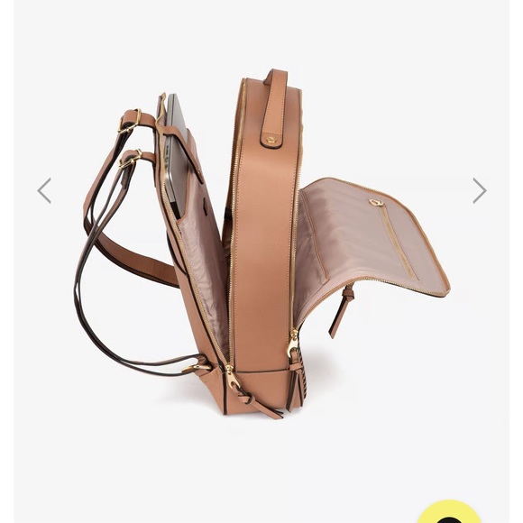 Calpak Kaya 15 inch Laptop Backpack in Caramel. - Picture 4 of 12